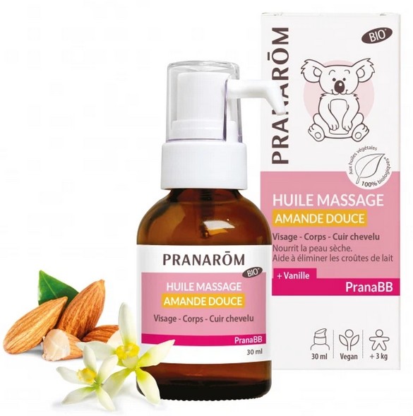 Pranarom PranaBB Huile Massage Amande Douce Bio 30ml